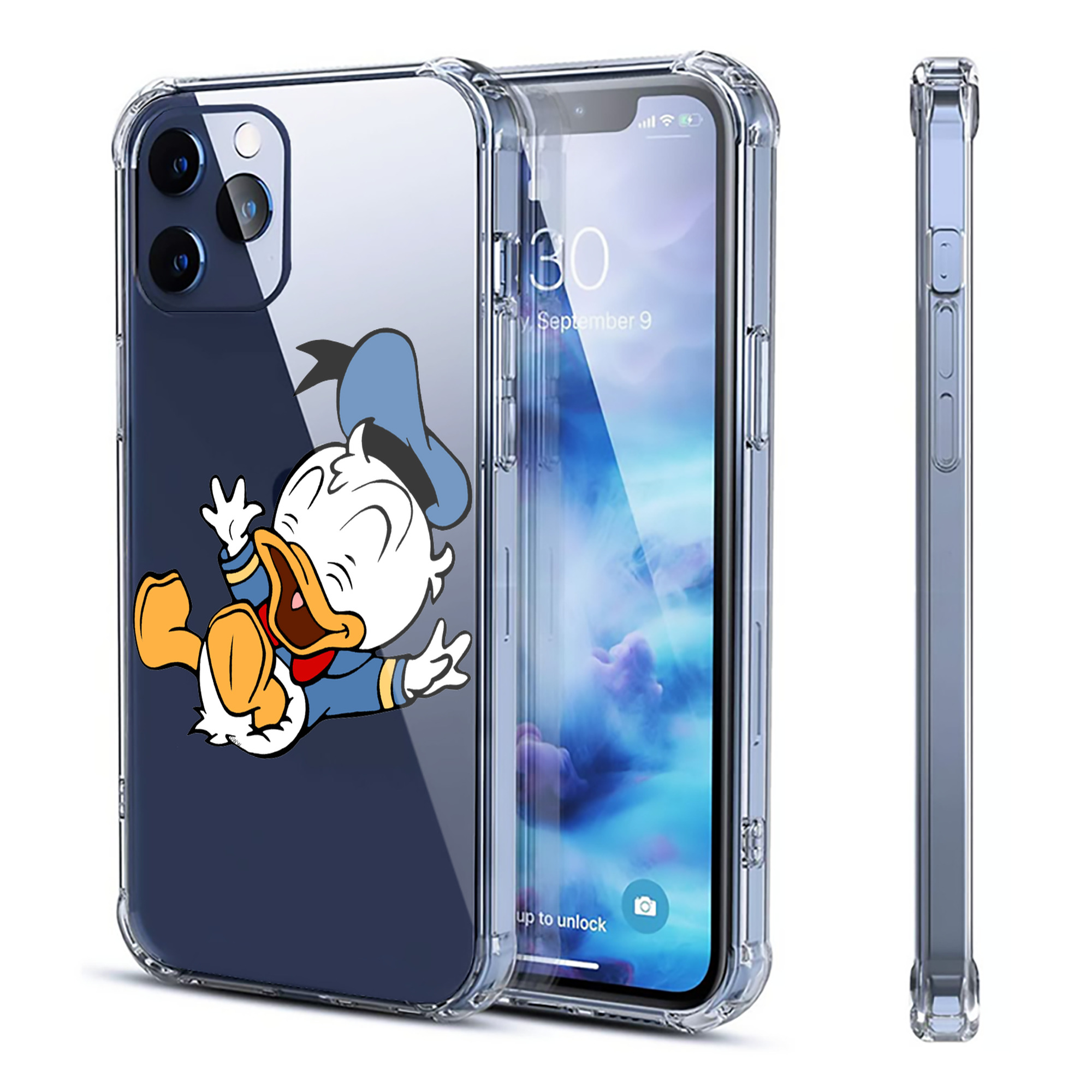 （画像用） ミッキーマウス Mickey Mouse 【iPhone 12シリーズ対応】透明スマホケース（クリアソフトケース）